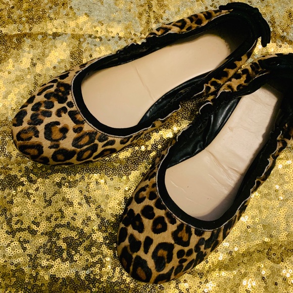 cole haan leopard flats